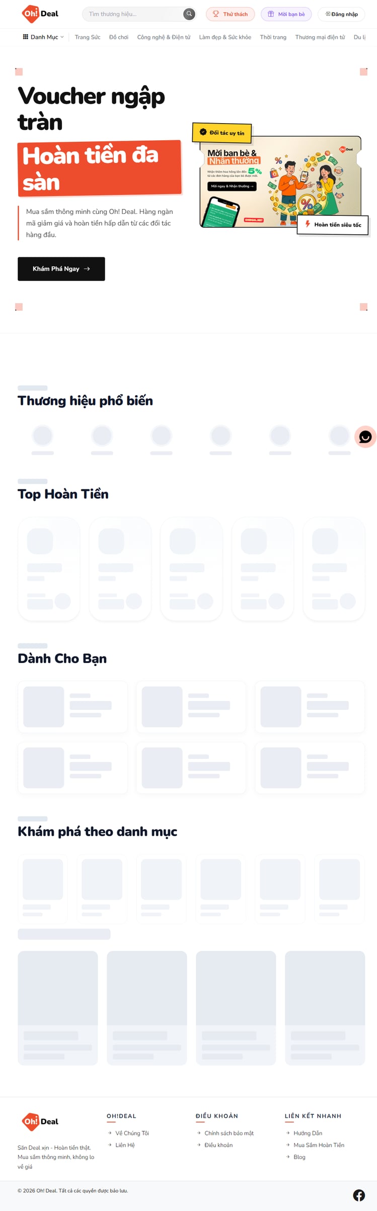 Website không hiện nội dung