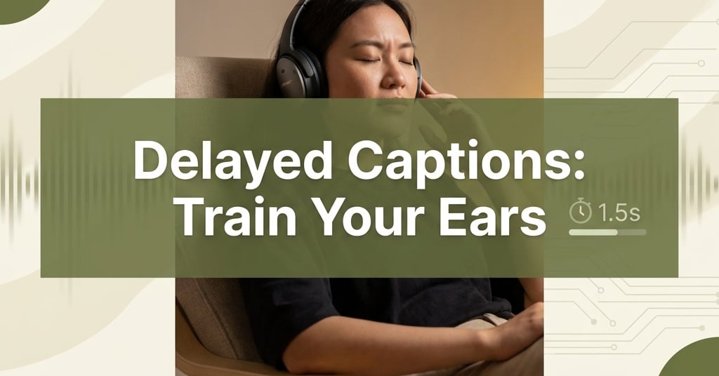 Tại sao delay caption 1-1.5 giây giúp cải thiện kỹ năng nghe ngoại ngữ