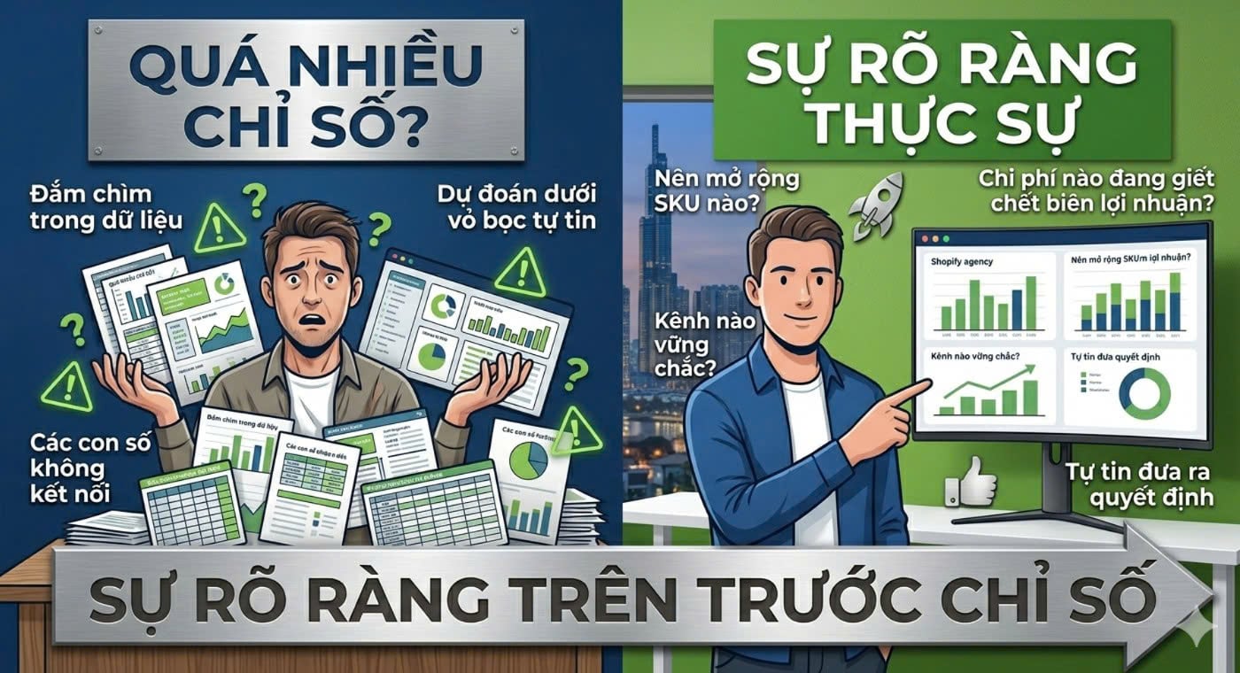 Đa số nhà sáng lập không cần thêm số liệu. Họ cần sự rõ ràng thực chiến để ra quyết định hơn.