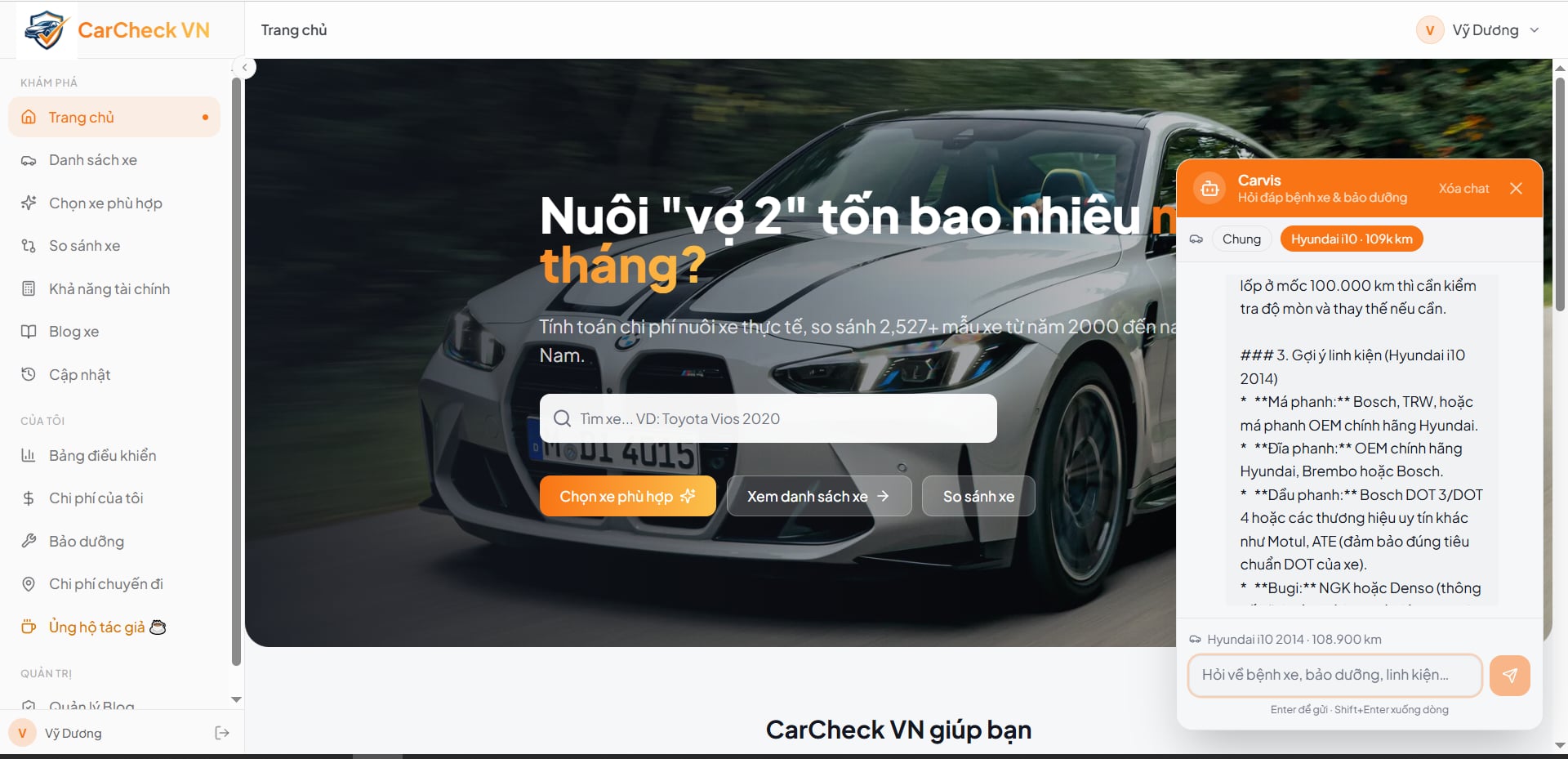 Ra mắt AI tư vấn xe cá nhân hoá trên CarCheck VN