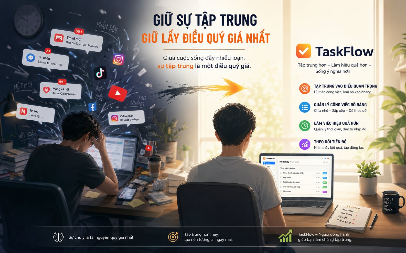 Giữa cuộc sống đầy nhiễu loạn như hiện nay, sự tập trung là một điều quý giá