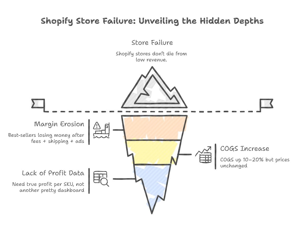 Phần lớn Shopify store không chết vì thiếu doanh thu....