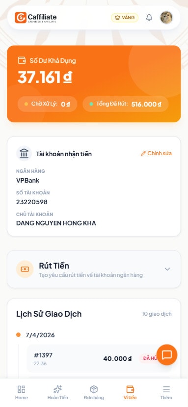 Bí mật phía sau SLA chuyển tiền của Caffi: cam kết trong 60 phút, 90% yêu cầu rút tiền được xử lý trong trung bình 5 phút