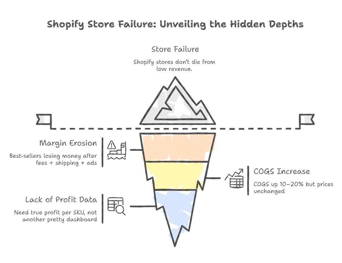 Phần lớn Shopify store không chết vì thiếu doanh thu....